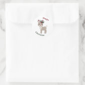 Schattigee kleine lieve gelukkige Kerst stickers z (Tas)