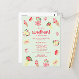 Schattigee Kleine Lieverd op de Weg Baby shower Briefkaart
