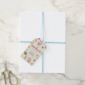 Schattigee Kleine Lieverd op de Weg Baby shower Cadeaulabel (Met Touw)