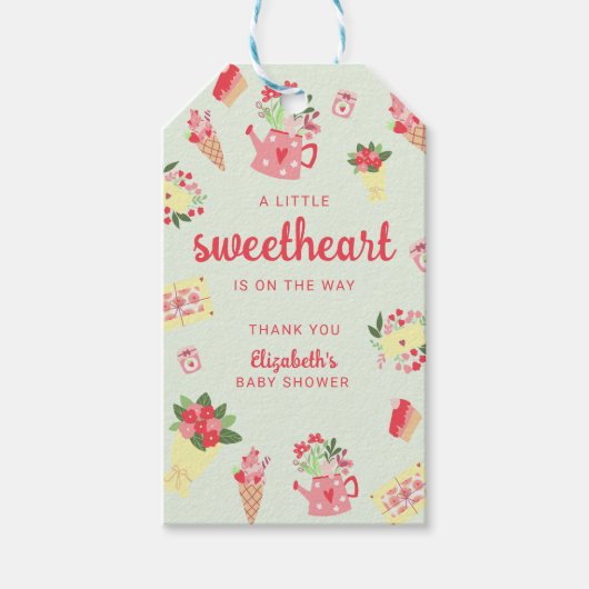 Schattigee Kleine Lieverd op de Weg Baby shower Cadeaulabel (Voorkant)
