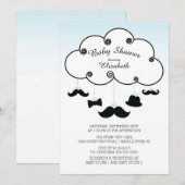 Schattigee kleine Man snor baby douche uitnodiging (Voorkant / Achterkant)