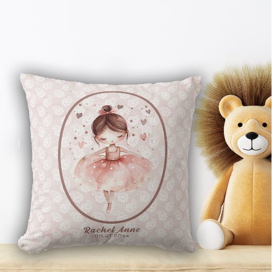 Schattigee kleine meisje ballerina kinderkamer kussen