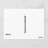 SCHATTIGEE  KLEINE MEISJE PAPIEREN POP BRIEFKAART (Achterkant)