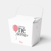 Schattigee kleine Miss Onederful eerste verjaardag Bedankdoosjes (Voorkant Zijde)
