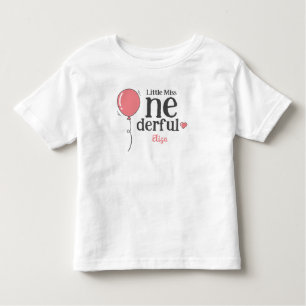 Schattigee kleine Miss Onederful eerste verjaardag Kinder Shirts