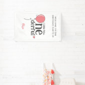 Schattigee kleine Miss Onederful Party Welkom Spandoek (Insitu)