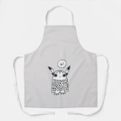 Schattigee kleine monster cartoon schort (Voorkant)