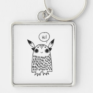 Schattigee kleine monster cartoon sleutelhanger