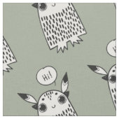 Schattigee kleine monster cartoon stof (Close Up)
