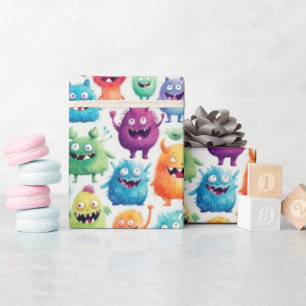 Schattigee kleine Monsters 3 - Cadeaupapier