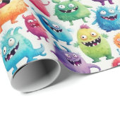 Schattigee kleine Monsters 3 - Cadeaupapier (Rol Hoek)