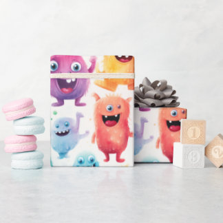 Schattigee kleine Monsters 4 - Cadeaupapier