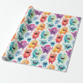 Schattigee kleine Monsters 4 - Cadeaupapier (Uitgerold)