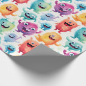 Schattigee kleine Monsters 4 - Cadeaupapier (Hoek)