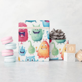 Schattigee kleine Monsters 5 - Cadeaupapier