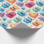 Schattigee kleine Monsters 5 - Cadeaupapier (Hoek)