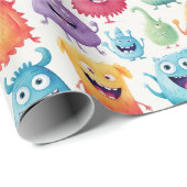 Schattigee kleine Monsters 5 - Cadeaupapier (Rol Hoek)