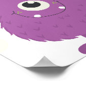 Schattigee kleine monsters Happy Birthday Party, e Poster (Hoek)