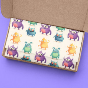 Schattigee kleine monsters Kinder kinderfeestje Tissuepapier