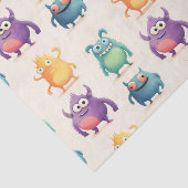 Schattigee kleine monsters Kinder kinderfeestje Tissuepapier (Detail)