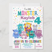 Schattigee kleine monsters kleurrijke kinderen ver kaart (Voorkant)