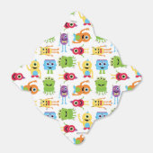 Schattigee Kleine Monsters Party Pattern Favor Box Bedankdoosjes (Uitgevouwen)
