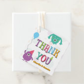 Schattigee kleine monsters verjaardagsfeestje dank bedankjes labels (In situ)