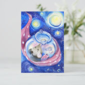 Schattigee kleine muis dank je kaart (Staand voorkant)