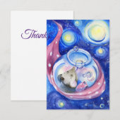 Schattigee kleine muis dank je kaart (Voorkant / Achterkant)