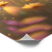 Schattigee kleine muis in een bloemweide, kinder poster (Hoek)