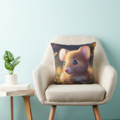 Schattigee kleine muis in een bloemweide kussen (Stoel)