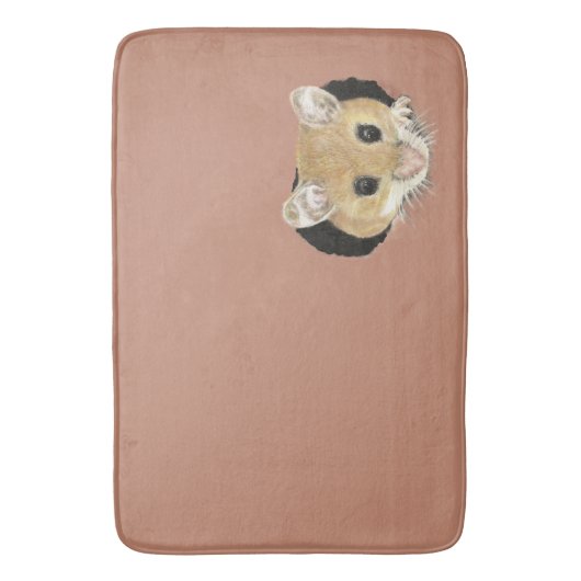 Schattigee Kleine Muis Peeking Out Waterverf Dier Badmat (Voorkant Verticaal)