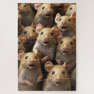 Schattigee kleine muizen legpuzzel