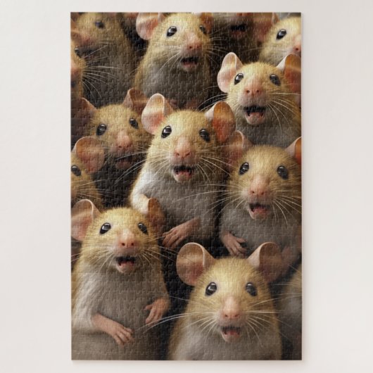 Schattigee kleine muizen legpuzzel (Verticaal)