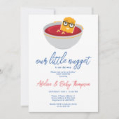 Schattigee kleine nugget chicken nugget baby boy s kaart (Voorkant)