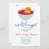Schattigee kleine nugget chicken nugget baby boy s kaart (Voorkant / Achterkant)