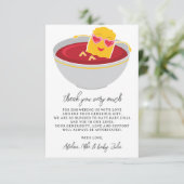 Schattigee kleine nugget kip nugget meisje Baby sh Bedankkaart (Staand voorkant)