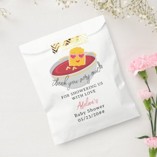 Schattigee kleine nugget kip nugget meisje Baby sh Bedankzakje (Gezegeld)