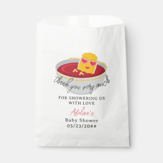 Schattigee kleine nugget kip nugget meisje Baby sh Bedankzakje (Voorkant)