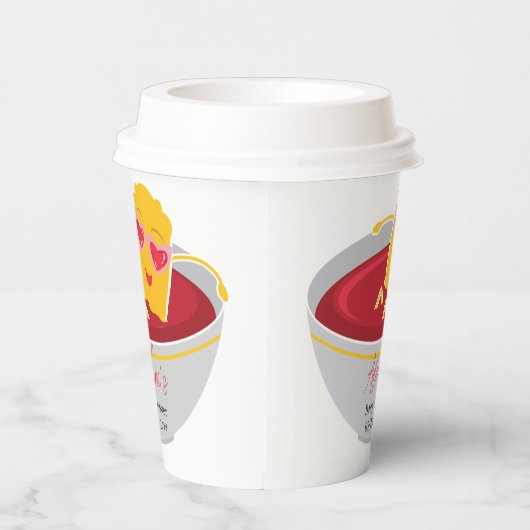 Schattigee kleine nugget kip nugget meisje Baby sh Papieren Bekers (Rechts)