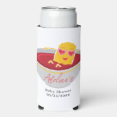 Schattigee kleine nugget kip nugget meisje Baby sh Seltzer Blikjeskoeler (Seltzer Voorkant)