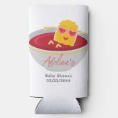 Schattigee kleine nugget kip nugget meisje Baby sh Seltzer Blikjeskoeler (Achterkant)