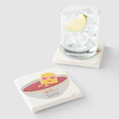 Schattigee kleine nugget kip nugget meisje Baby sh Stenen Onderzetter (Zijkant)