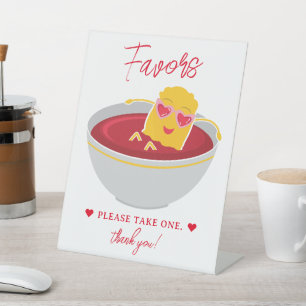 Schattigee kleine nugget meisje Baby shower gunste Reclamebord Met Voetstuk