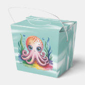 Schattigee kleine octopus onder het Zee Bedankdoosjes (Achterkant)