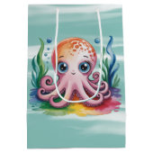 Schattigee kleine octopus onder het Zee Medium Cadeauzakje (Achterkant)
