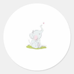 Schattigee kleine olifant Sticker