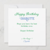 SCHATTIGEE KLEINE OLIFANTEN THEMA KIDS VERJAARDAGS KAART (Achterkant)