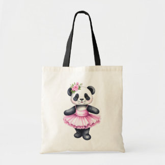 Schattigee kleine panda ballerina dansen ballet tote bag