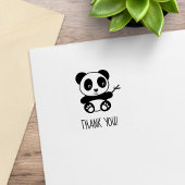 Schattigee kleine panda dank u 1x1 rubberstempel